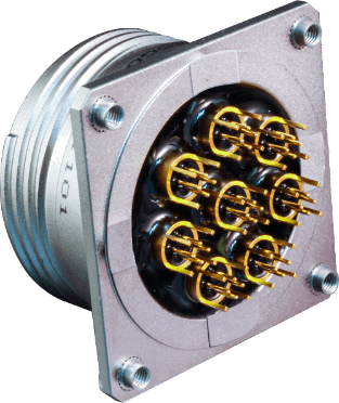 Sealed PCB Receptacle with Washout Standoffs, D38999 Type 233-209