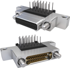 Right-Angle Mount Thru-Hole PCB Connectors with Mounting Ears, 891-043 and 891-044