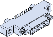 891-017 and 891-018 Vertical Surface Mount PCB Nano Rectangular Connectors with Jackscrews