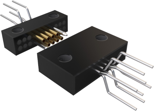 Dual Row, Plastic Shell, Nano Strip, Vertical Mount Thru-Hole PCB Connector, 891-049