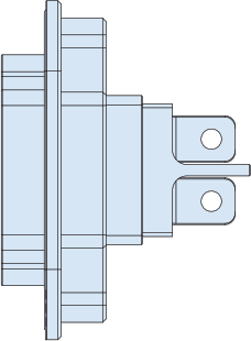 Rectangular Receptacle with Lug Contacts, 971-012