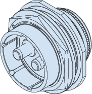 Blind Mate with Crimp Rear Release Receptacle, 970-039