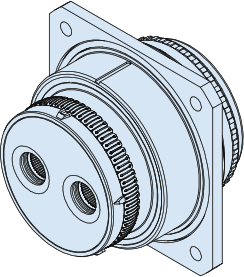 Wall Mount Receptacle, Blind Mate with Crimp Rear Release, 970-047