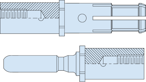 High-Power Pin with Socket Threaded Contacts 971-201