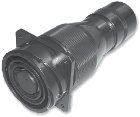 ITS 500 00 Series Front Panel Mount Square Flange Receptacle Assembly for Jacketed Cables and Plastic or Metallic Conduit