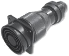 ITS 500 00 Series Front Panel Mount Square Flange Receptacle Assembly for Jacketed Cables and Rubber Conduit