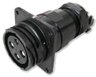 Front and Rear Mount Receptacle Connector Assembly for Single Wires Cable Clamp, ITS 901 00 - 1