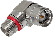 SMA Male to SMA Female Adapter, Right Angle, GRF05-0031