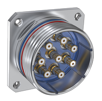 SuperNine RF Wall-Mount Receptacle, Standard Helicoil 233-290-HS