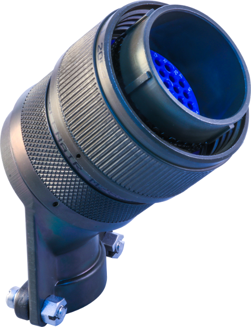 Plug Connector with 45° Strain Relief M28840/19