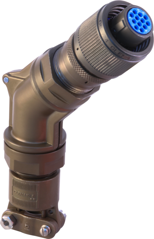 Plug Connector with 45° EMI/RFI Backshell M28840/29