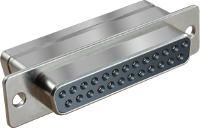 280-019S In-line or Panel Mount, Crimp Terminated, Socket Connector for Attaching Wires