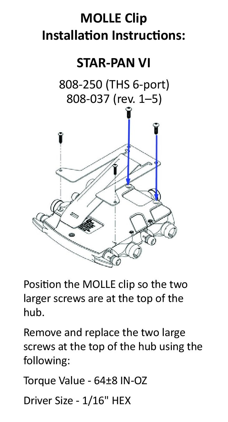STAR-PAN™ VI 808-250 / 808-037 MOLLE Clip Installation Instructions