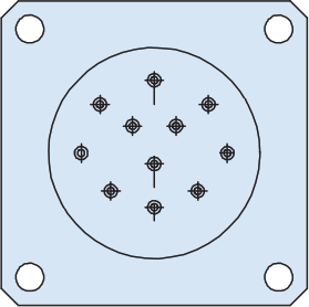 Wall-Mount Receptacle, Stepped Contacts, 231-208