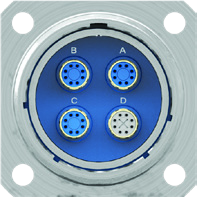 Connector with Crimp-Removable, Size 8 RF and High-Speed Contact Options, 231-217