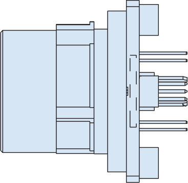 High-Speed Panel Mount Receptacles, PC Tail, 234-218