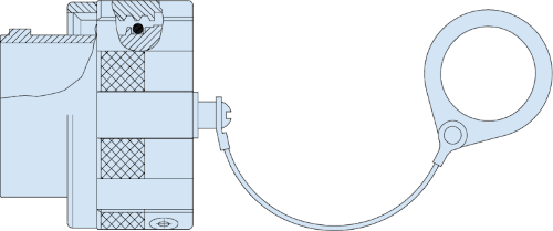 Receptacle Cover for 233-215 Piston-Sealed Plug 239-201