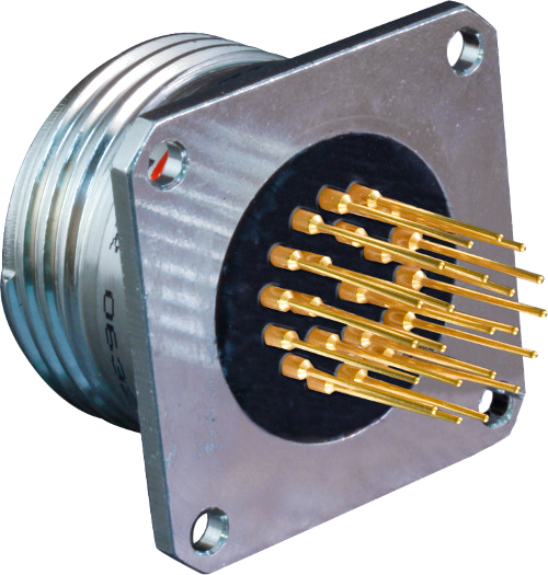 Sealed PCB Receptacle with Stepped Contacts, D38999 Type 233-208