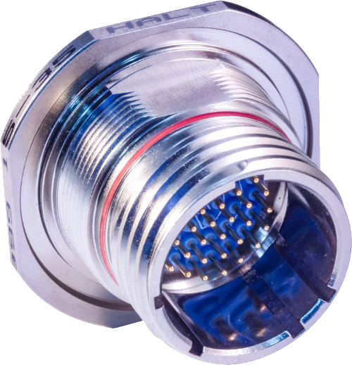 Wall Mount or Jam-Nut Mount Receptacle, PC Tails or Solder Cup, 233-250