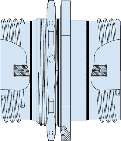 D38999 Series III Hermetic Bulkhead Feedthrough, 2333-2015-H7