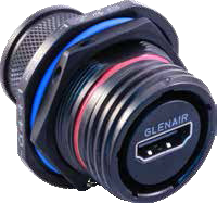 HDMI 2.0 Panel Mount Couplers with Accessory Threads 233-360