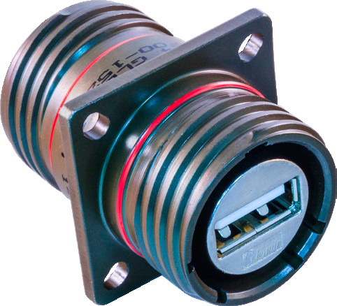 233-370 SuperSeal™ Feed-thru Receptacle with USB 2.0 Female-to-Female Interface