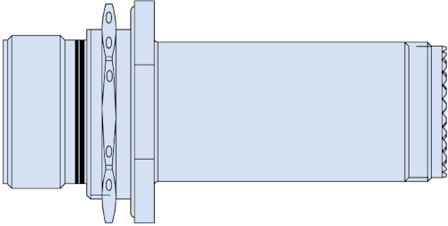 RJ45 Glass-Seal Hermetic Receptacle with Crimp-Removable Contacts, 233-309