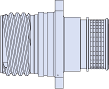 Square-Flange Receptacle, 806-052