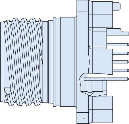 Square Flange PCB Standoff Receptacle, 806-086