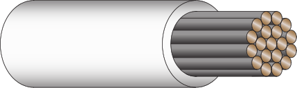 Nickel Coated Wire, 1000V Copper Conductor, PFA Insulation, 967-048