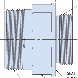 701-040 SeaKing™ Junior PEEK Bulkhead Connector Receptacle (BCR)