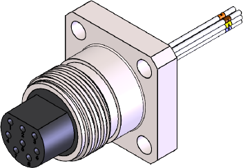 G66 06 SuperG66 Flange Connector Receptacle