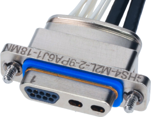 Wired Micro-D Connector with VersaLink Contacts GHS4-M