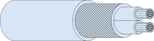 Thermocouple Cable, Twisted Pair, Specialty Braid, Jacketed, 968-039